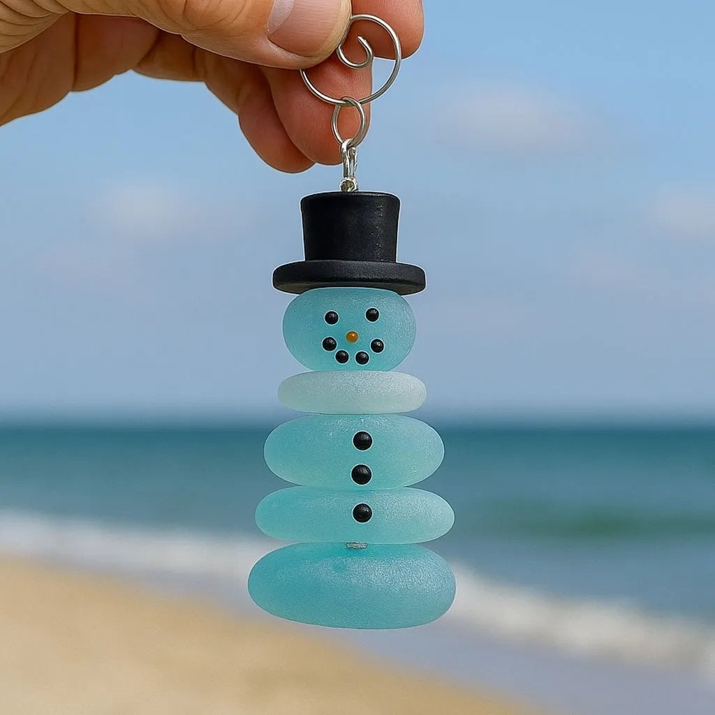 🌊Coastal Christmas Sea Glass Ornaments✨Crafted by Hand & Shaped by Nature