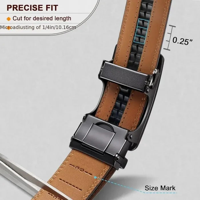 š„Final 3 Hours 50% OFF QIAWI Leather Ratchet Belt With Adjustable Buckle CrackSlick.