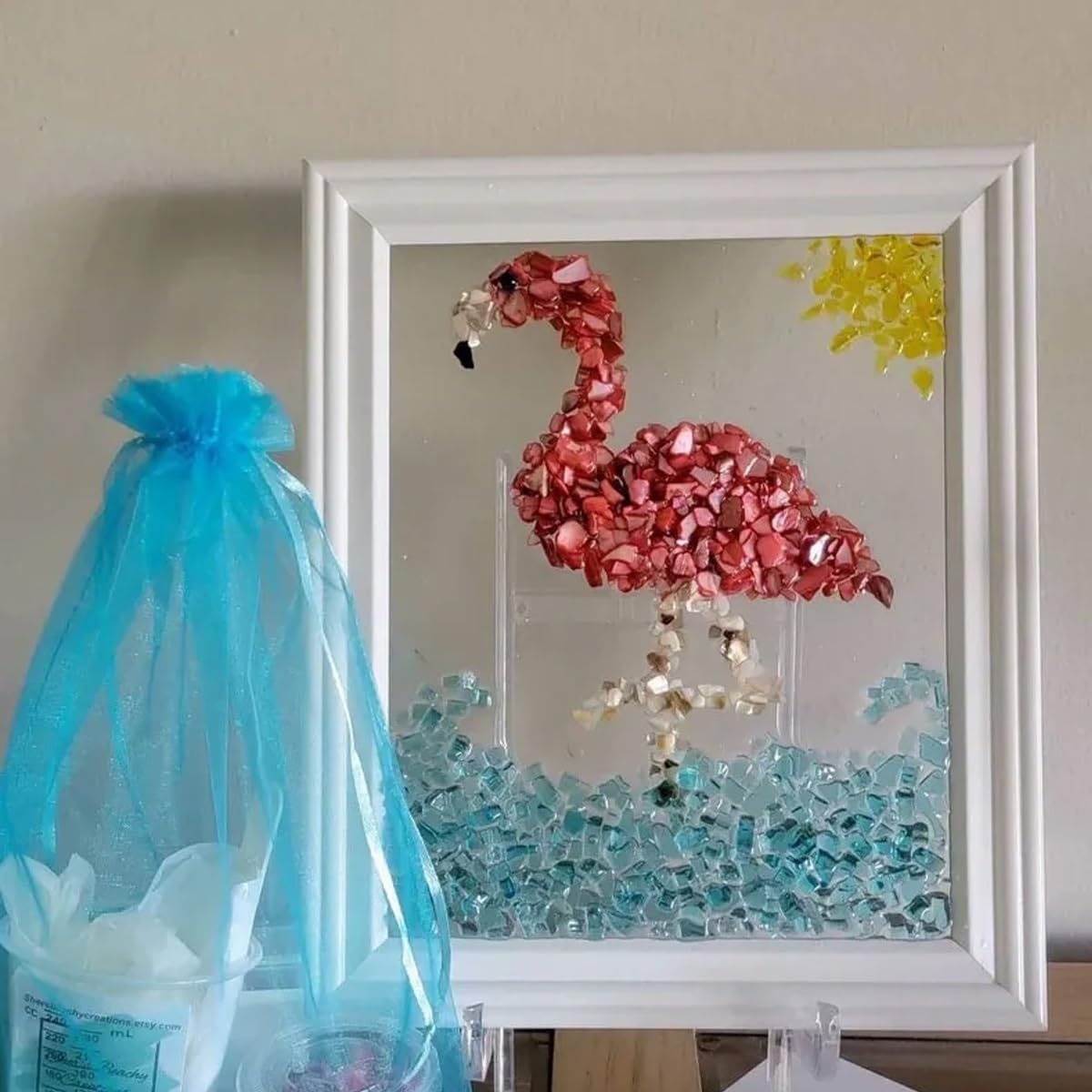 2024 New Sea Glass Art Kit for Adults - DIY Resin Beach Photo Frame, Home Decoration Kit (Sea Turtles)