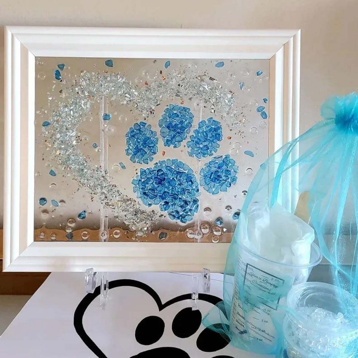 2024 New Sea Glass Art Kit for Adults - DIY Resin Beach Photo Frame, Home Decoration Kit (Sea Turtles)
