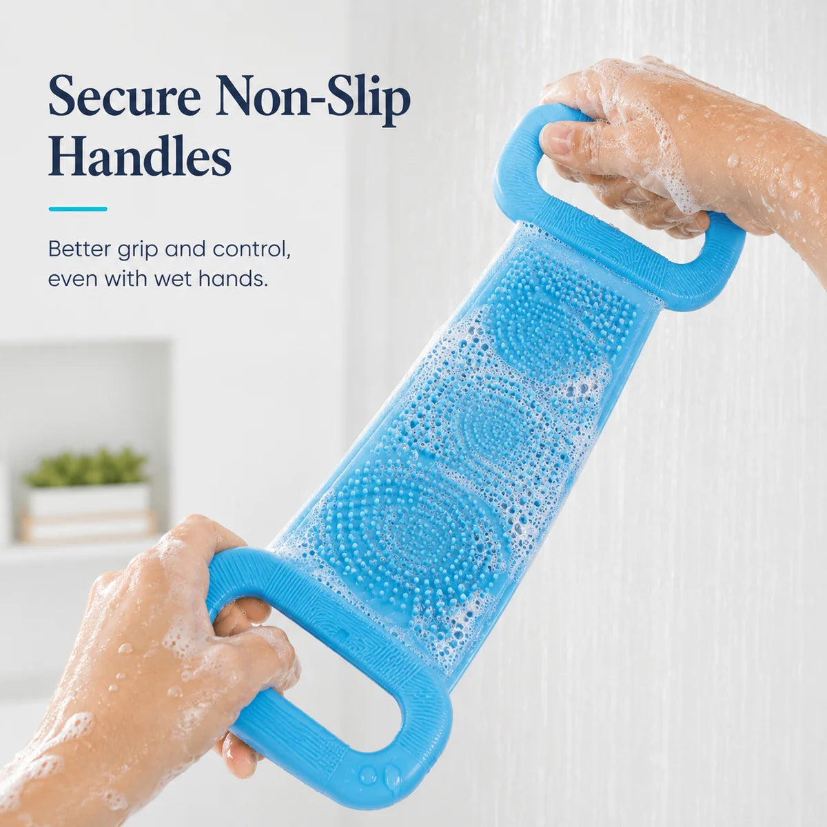 ๐งฝ Back Silicone Scrubber โ SPA-Grade & Double-Sided Massage Design โ For Softer Skin & Easier Shower Routines โ Extra Long Reach ๐โโ๏ธ