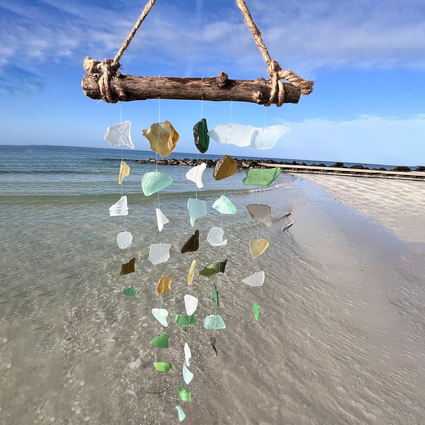 ๐ Sea Glass Wind Chime