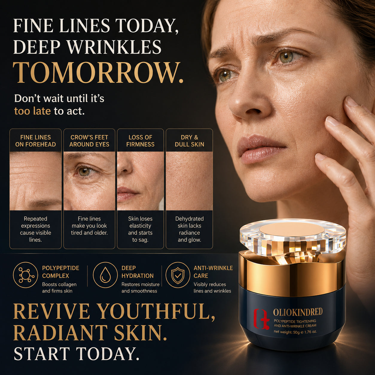 “Last Day! 50% OFF✨OLIOKINDREDAnti-Wrinkle Face Cream – Deep Hydration, Firming & Anti-Aging Moisturizer for Youthful Skin