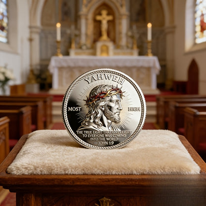 Last Day 50% OFF - The True Light John 1:9 Faith-Inspired Collector Coin