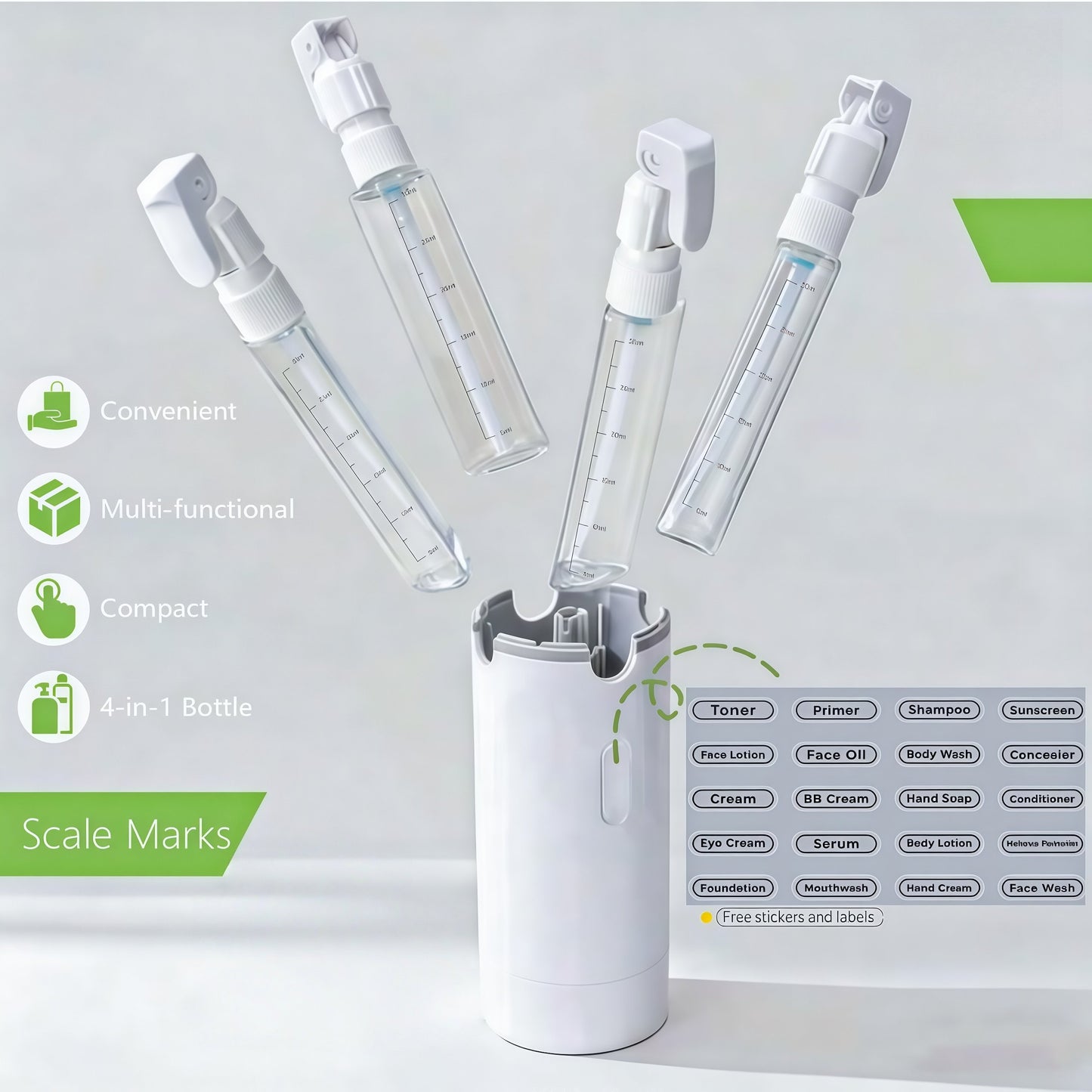 ✈️4-in-1 Travel Toiletries Bottle Set