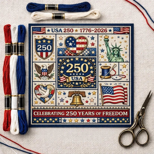 🔥Last Day 60% OFF - USA 250th Anniversary Cross Stitch Kit