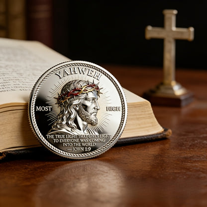 Last Day 50% OFF - The True Light John 1:9 Faith-Inspired Collector Coin
