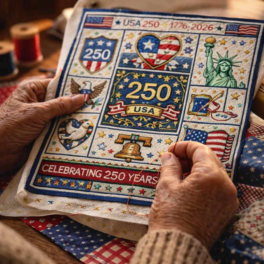 🔥Last Day 60% OFF - USA 250th Anniversary Cross Stitch Kit