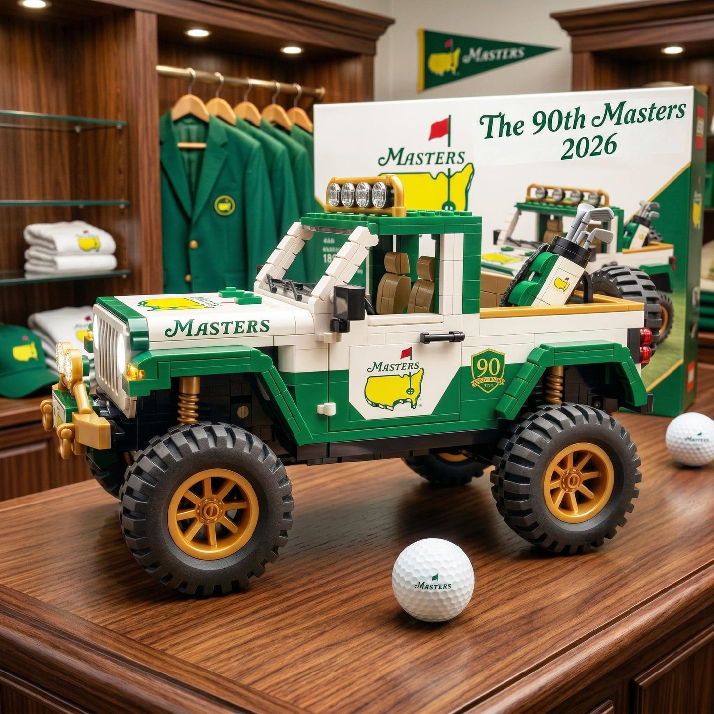 The 90th Masters 2026 Elite Off-Road Jeep Building Block Set