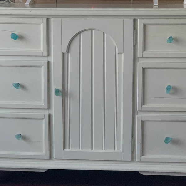 Sea glass Pulls, DIY Home Renovation