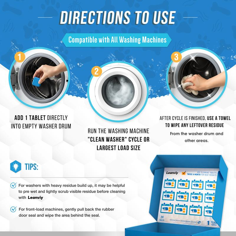 🧼Enzymatic Washing Machine Cleaner for Pet Owners | Deep Clean Descaler & Odor Eliminator
