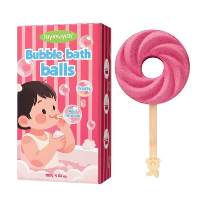 🧠🧩Perfect Gift for Kids🎁Cute Lollipop Bath Bomb – Colorful Bubble Bath Ball for Fun Bath Time