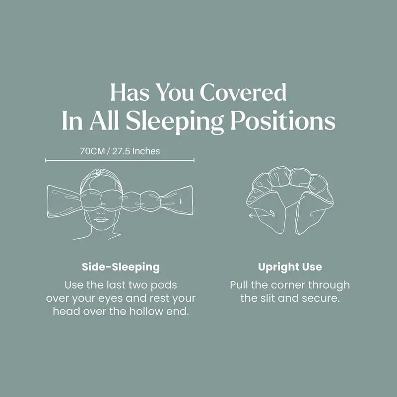 Nodpod Sleep Mask - The Weighted Blanket For Your Eyes, Calming Eyemask for Deep Sleep, Side-Sleeping Friendly, 100% Blackout, Patented Strap-Free Design