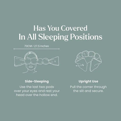 Nodpod Sleep Mask - The Weighted Blanket For Your Eyes, Calming Eyemask for Deep Sleep, Side-Sleeping Friendly, 100% Blackout, Patented Strap-Free Design