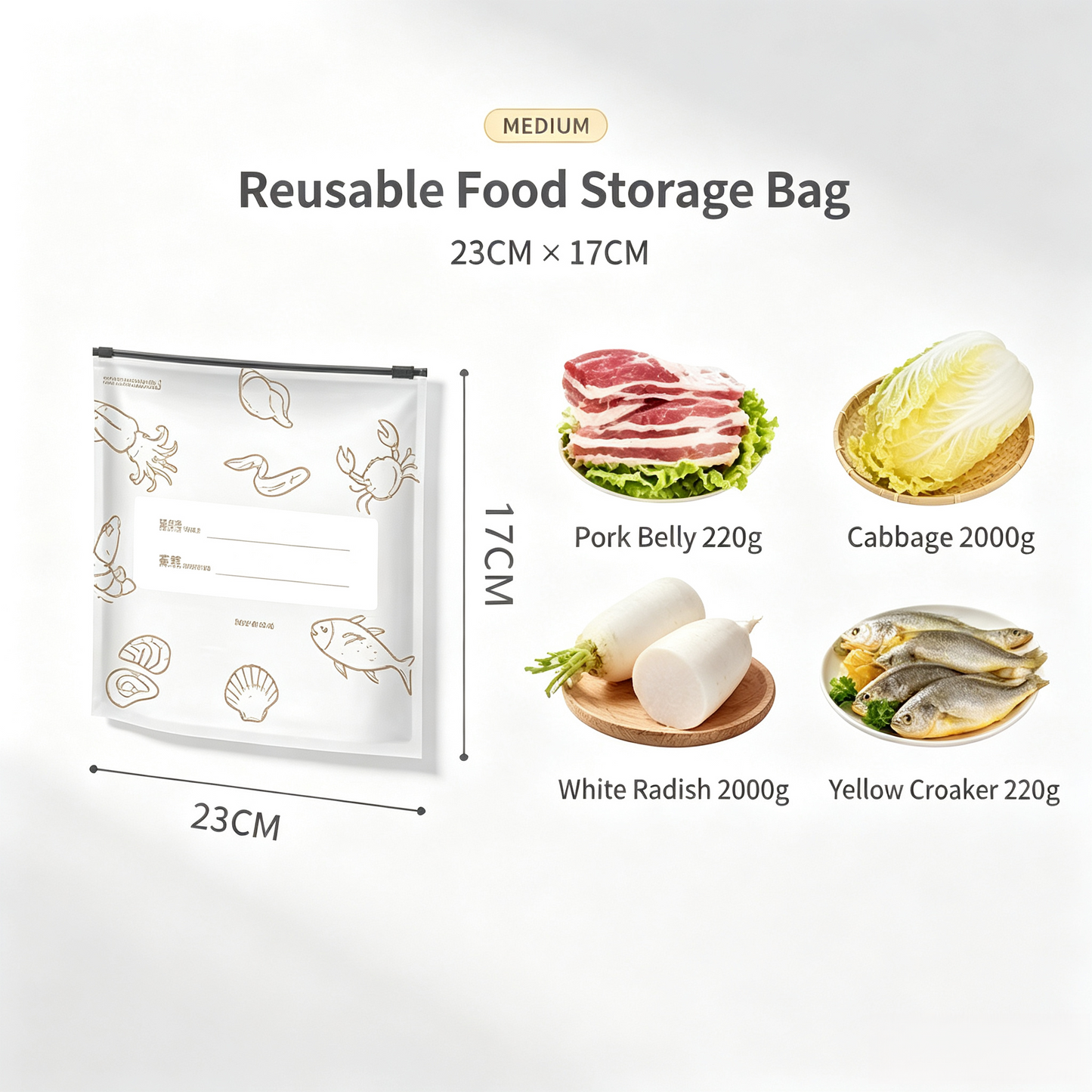 🥦Reusable Aluminum Foil Sealable Storage Bags