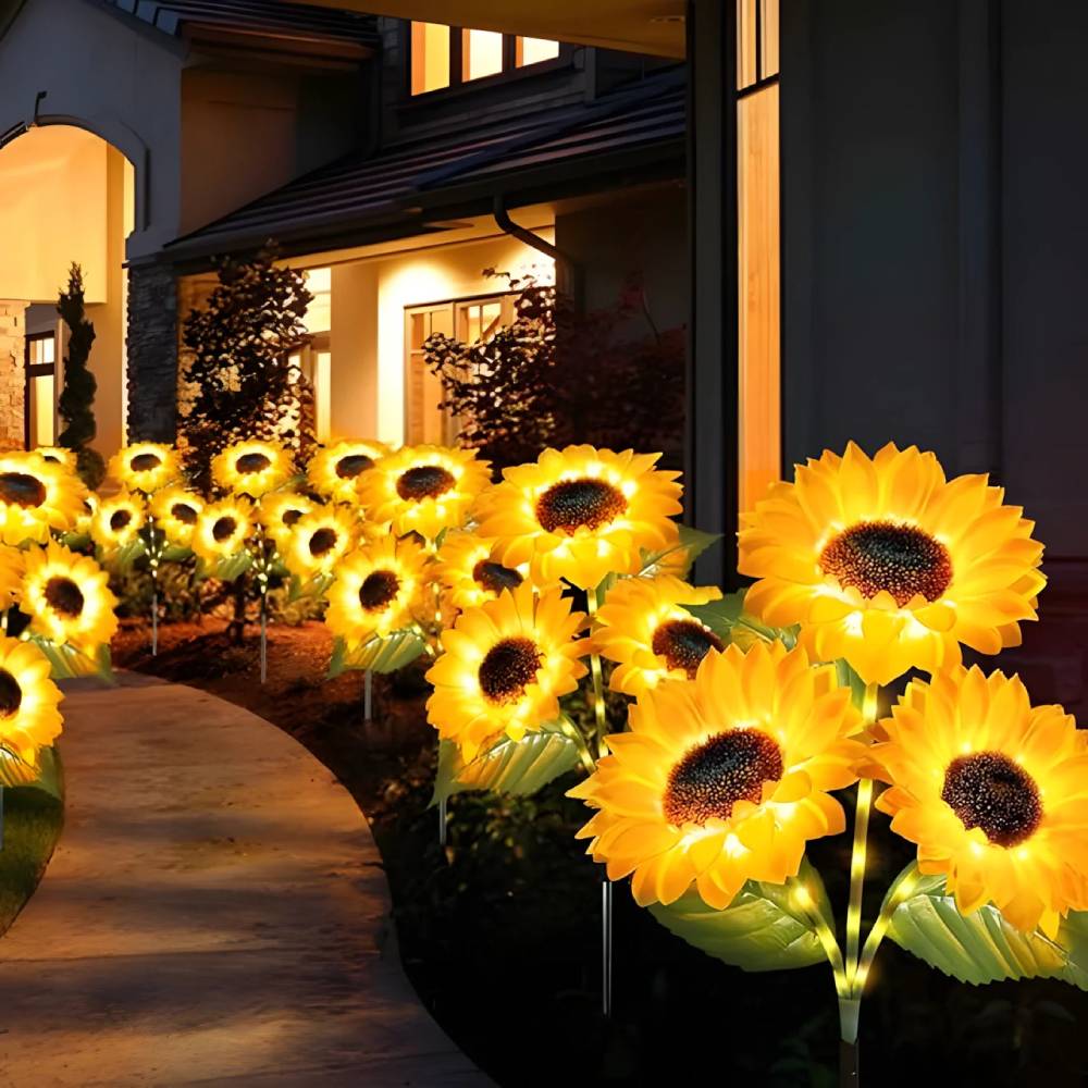 Last Day Buy 1 Get 1 FREE🌻 Waterproof Sunflower Solar Lights for Garden, Patio & Backyard Decor
