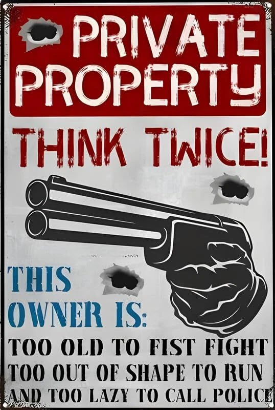 🔥LAST DAY 49% OFF - Metal No Trespassing Signs Private Property Funny