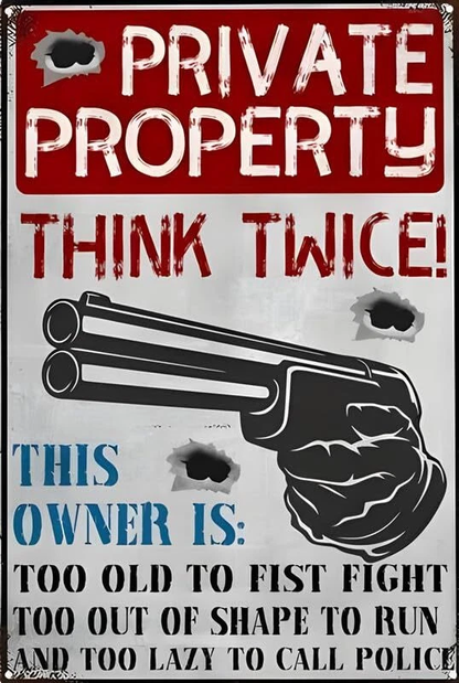 🔥LAST DAY 49% OFF - Metal No Trespassing Signs Private Property Funny