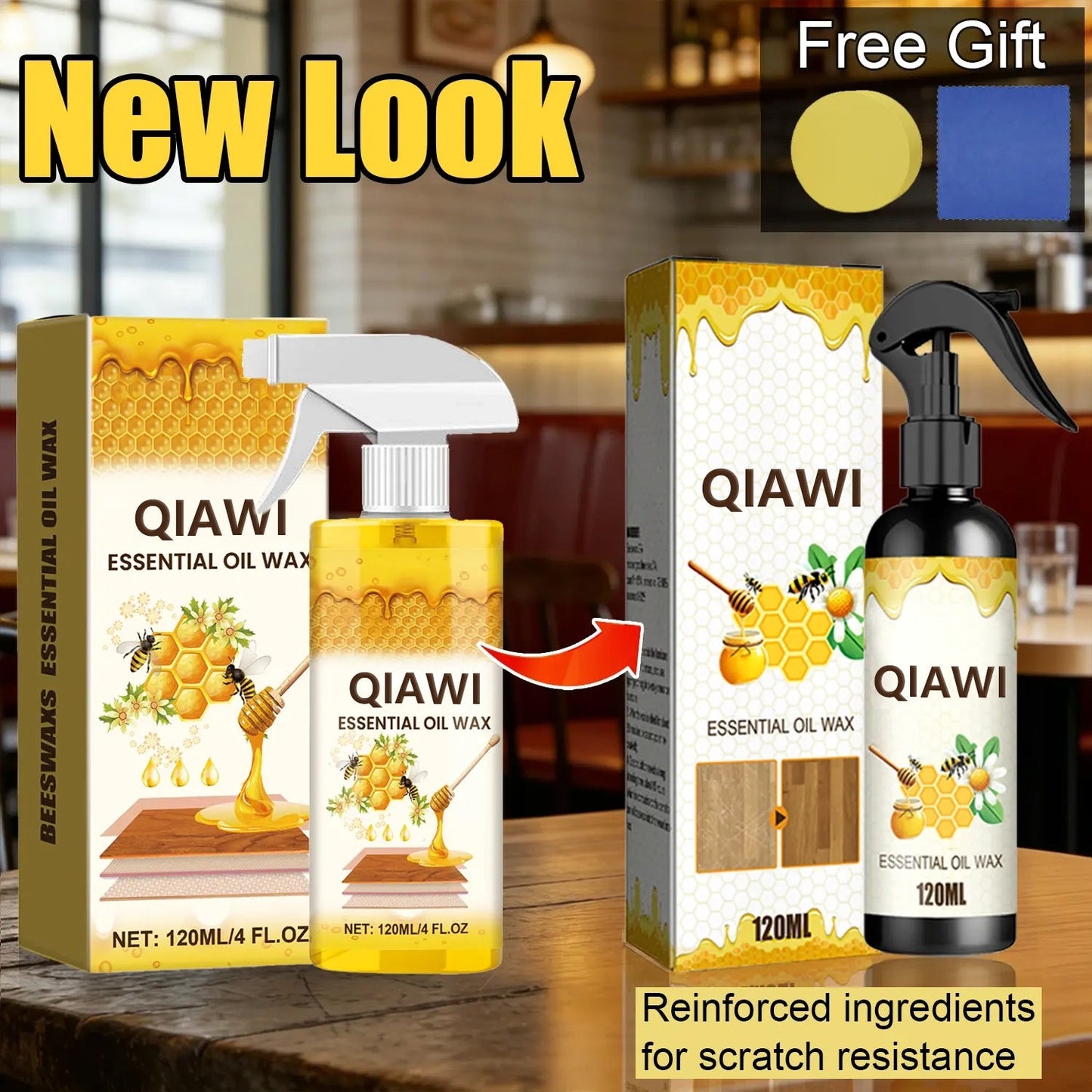 🔥Final 6 Hours 50% OFF QIAWI Wood Restore Spray – Non-Greasy & Anti-Dust