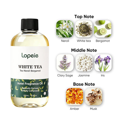 Lopeie  Hotel Diffuser Oil Refill Inspired by The Ritz-Carlton Hotel - 118ml 4.1 fl oz - Aromatherapy Essential Oil-White Tea,