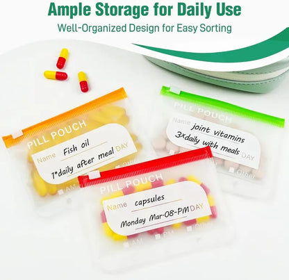 🏆 Last Day Special Price  ! 💊A8 Waterproof Pill Pouch Set – 7 to 14 Days of Meds & Vitamins💧Waterproof & Crush-Resistant Shell