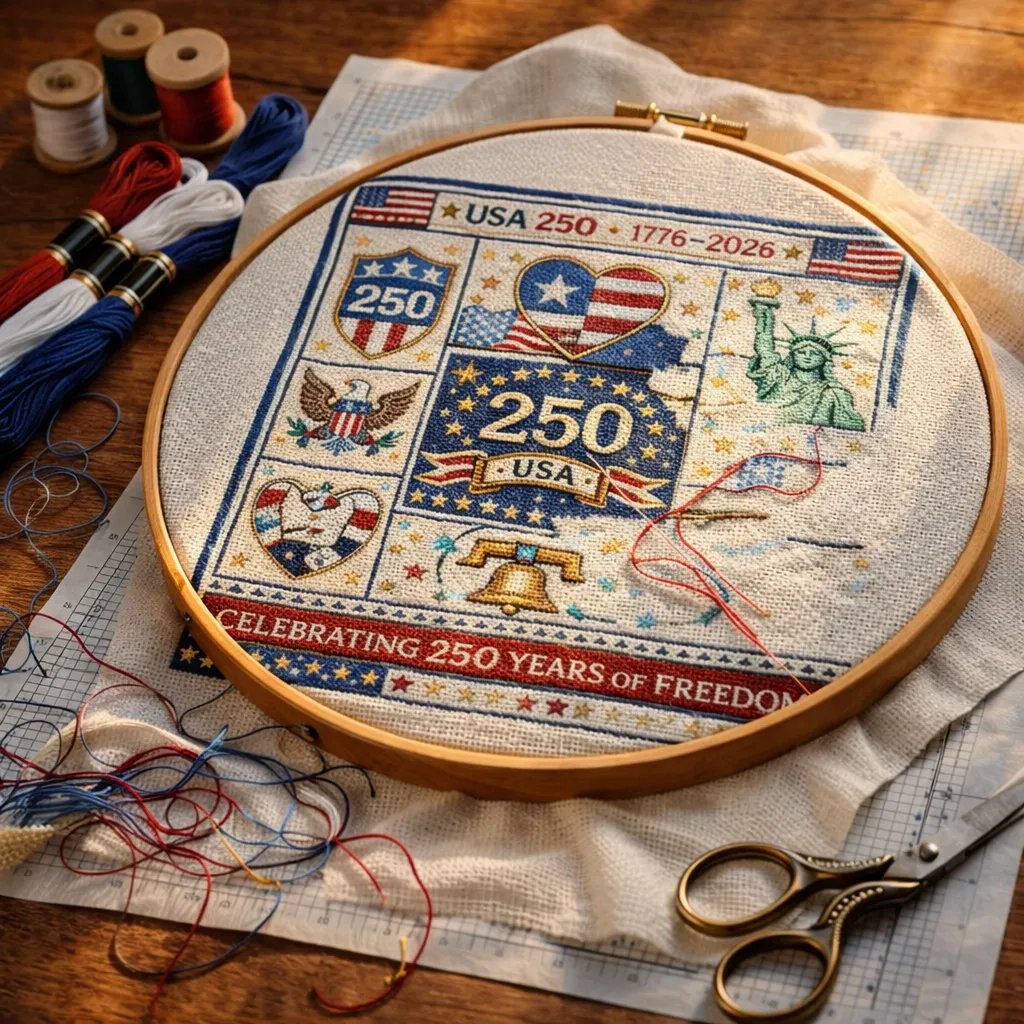 🔥Last Day 60% OFF - USA 250th Anniversary Cross Stitch Kit