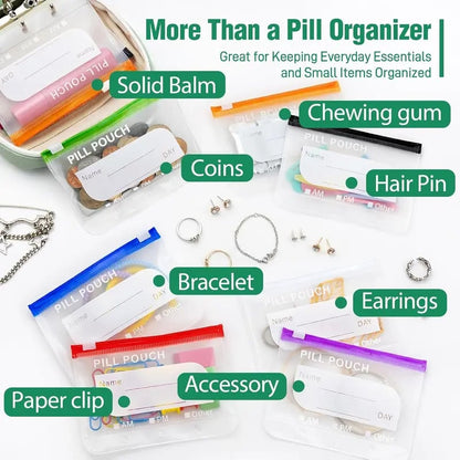🏆 Last Day Special Price  ! 💊A8 Waterproof Pill Pouch Set – 7 to 14 Days of Meds & Vitamins💧Waterproof & Crush-Resistant Shell