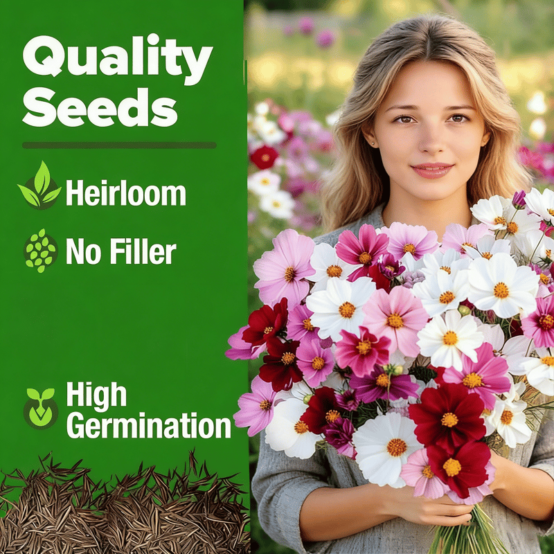🌺Zinnia California Giant Mix - 7,300+ (2 oz) | No Filler - USA Heirloom Flower Seeds