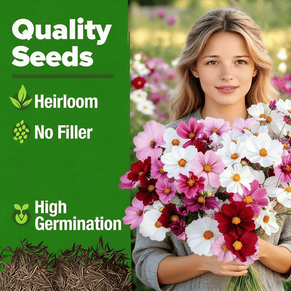 🌺Zinnia California Giant Mix - 7,300+ (2 oz) | No Filler - USA Heirloom Flower Seeds