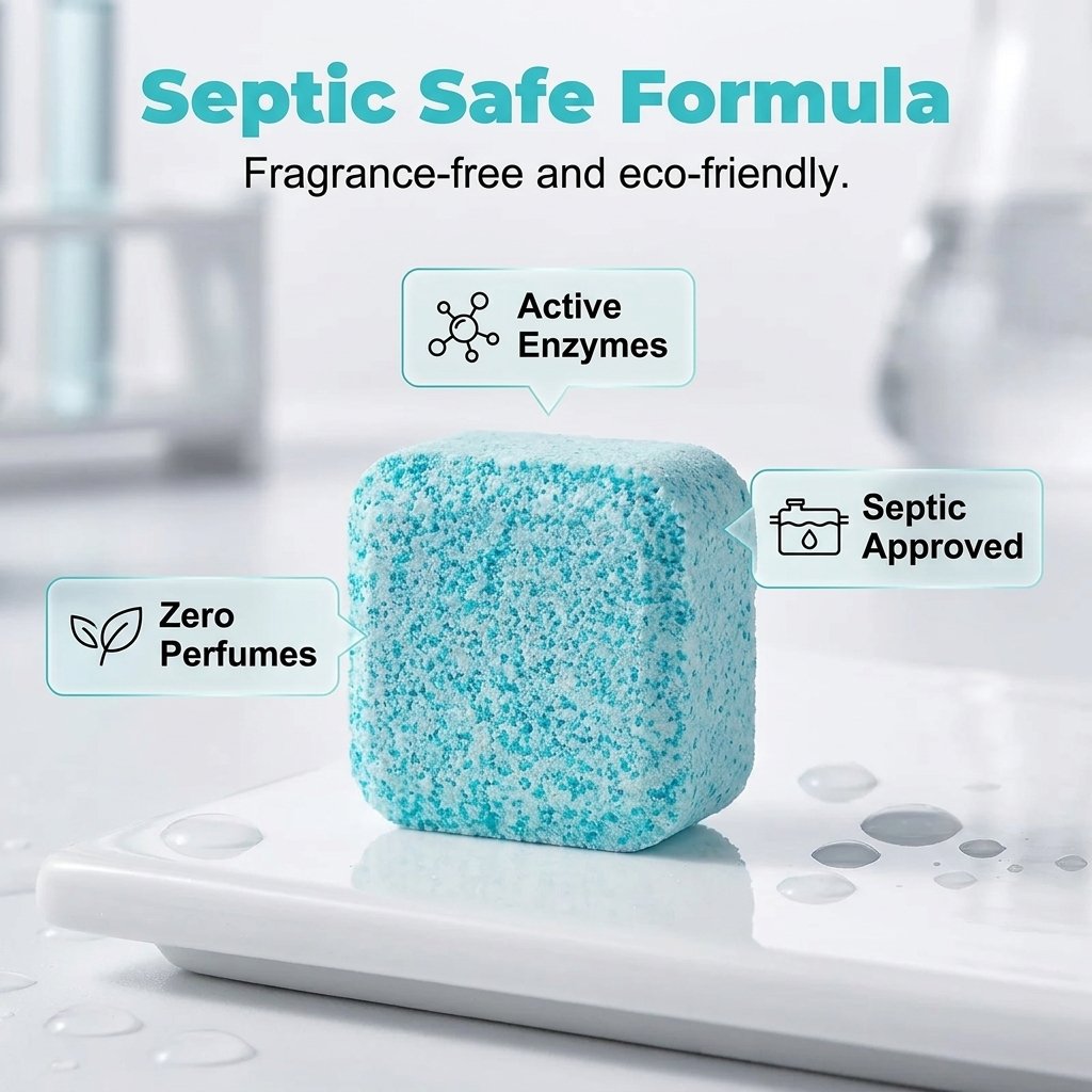 12 Count Washing Machine Cleaner Tablets - Fragrance-Free Pet Odor & Hair Remover, Septic Safe