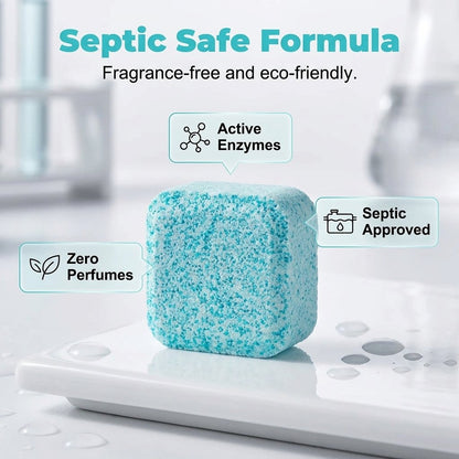 12 Count Washing Machine Cleaner Tablets - Fragrance-Free Pet Odor & Hair Remover, Septic Safe