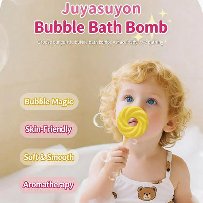 🧠🧩Perfect Gift for Kids🎁Cute Lollipop Bath Bomb – Colorful Bubble Bath Ball for Fun Bath Time