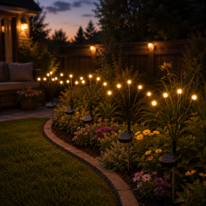 🔥LAST DAY Buy 1Get 1FREE 🌙 Outdoor Solar Firefly Lights – Magical Garden Decor Day & Night