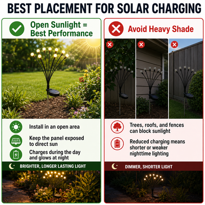 🔥LAST DAY Buy 1Get 1FREE 🌙 Outdoor Solar Firefly Lights – Magical Garden Decor Day & Night