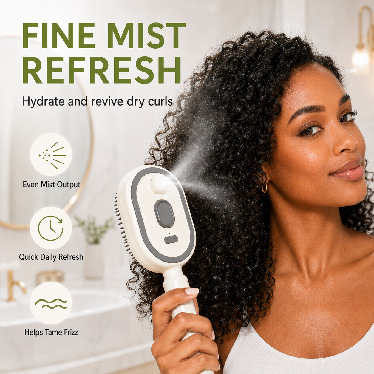 💫SAVE 50% NOW✨Steam Mist Straightening Comb – Easy Salon-Like Hair