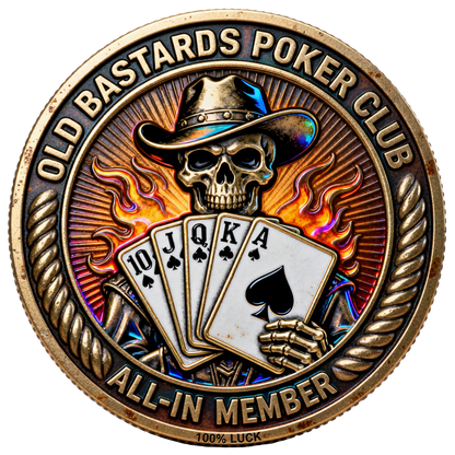 🔥 LIMITED EDITION — “OLD BASTARDS” POKER CLUB COMMEMORATIVE COIN 🃏