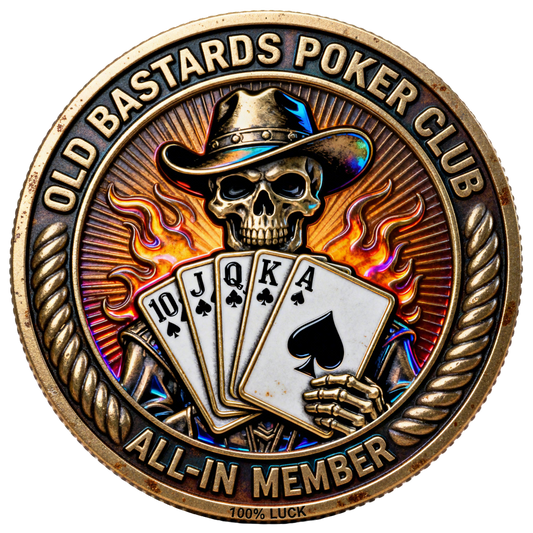 🔥 LIMITED EDITION — “OLD BASTARDS” POKER CLUB COMMEMORATIVE COIN 🃏