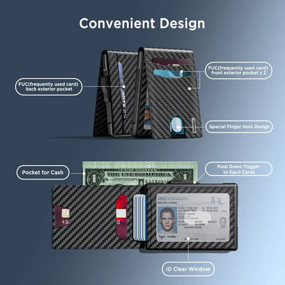 🔥40% OFF Today – Men’s Minimalist Pop-Up Wallet, RFID Blocking Aluminum Slim Bifold.