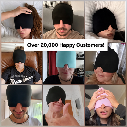 180° M3 Gel Migraine Relief Cap – Natural Hot & Cold Therapy + Light Blocking