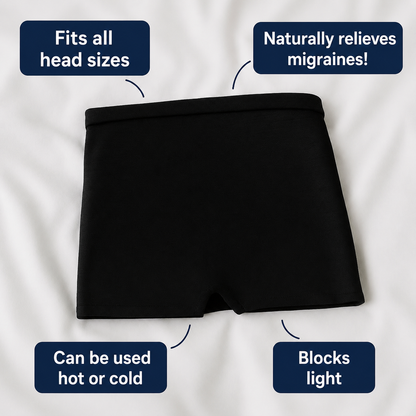 180° M3 Gel Migraine Relief Cap – Natural Hot & Cold Therapy + Light Blocking