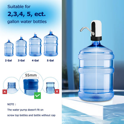 💧 Rechargeable Water Dispenser for 5 Gallon Bottles | Automatic Water Pump with One-Touch Operation