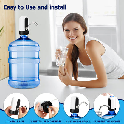 💧 Rechargeable Water Dispenser for 5 Gallon Bottles | Automatic Water Pump with One-Touch Operation