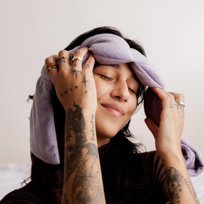 Nodpod Sleep Mask - The Weighted Blanket For Your Eyes, Calming Eyemask for Deep Sleep, Side-Sleeping Friendly, 100% Blackout, Patented Strap-Free Design