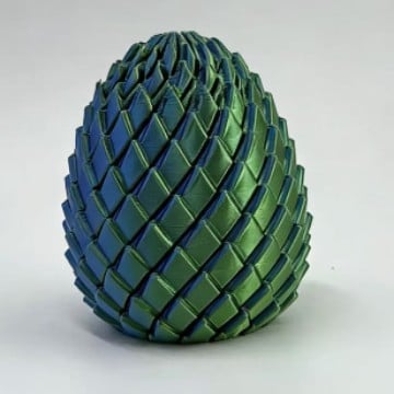 3D Printed Twisty Fidget Dragon egg