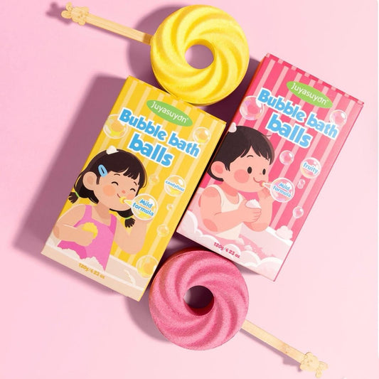 🧠🧩Perfect Gift for Kids🎁Cute Lollipop Bath Bomb – Colorful Bubble Bath Ball for Fun Bath Time