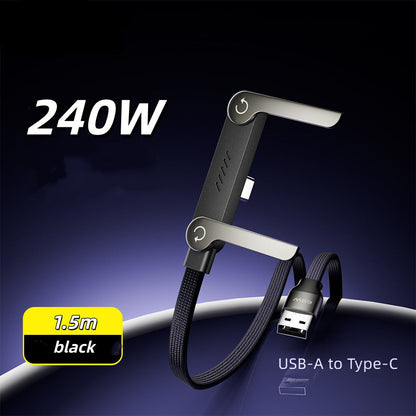 🔥 Buy 1 Get 1 Free | 2-in-1 Invisible Holder Charger Cable|240w super fast charging Fast Charging Cord