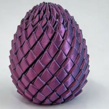 3D Printed Twisty Fidget Dragon egg