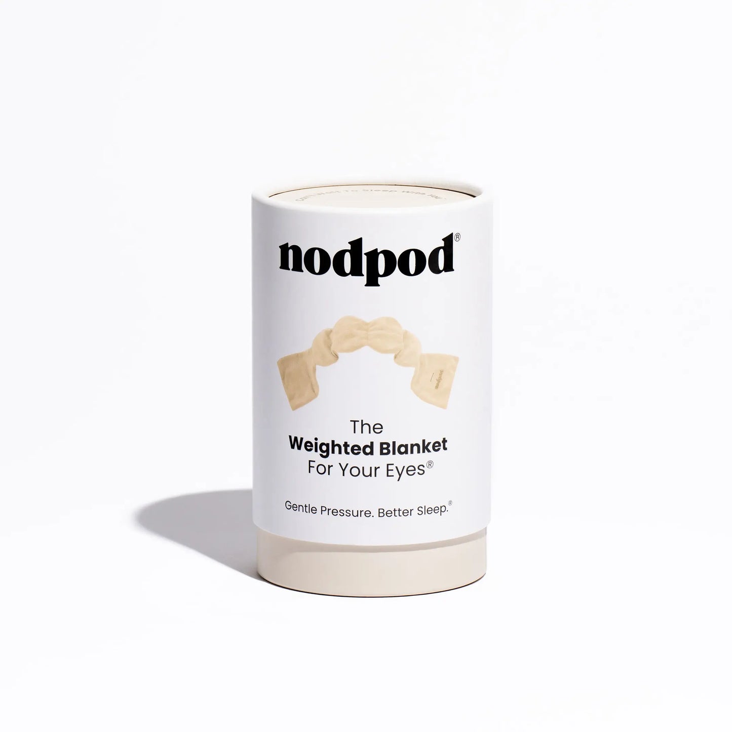Nodpod Sleep Mask - The Weighted Blanket For Your Eyes, Calming Eyemask for Deep Sleep, Side-Sleeping Friendly, 100% Blackout, Patented Strap-Free Design