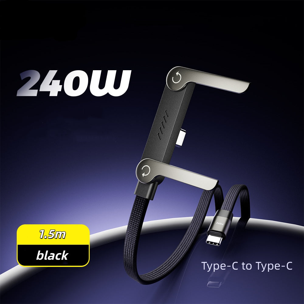 🔥 Buy 1 Get 1 Free | 2-in-1 Invisible Holder Charger Cable|240w super fast charging Fast Charging Cord