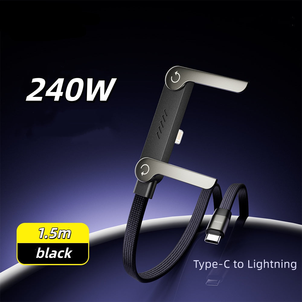 🔥 Buy 1 Get 1 Free | 2-in-1 Invisible Holder Charger Cable|240w super fast charging Fast Charging Cord